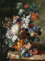 Bouquet de fleurs dans un Urn2 Jan van Huysum